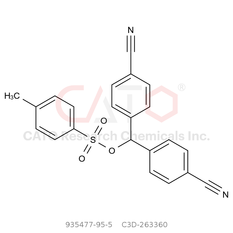 CAS No.:935477-95-5,苯腈,4,4'-[[[(4-甲基苯基)磺酰]氧]亚甲基]双-