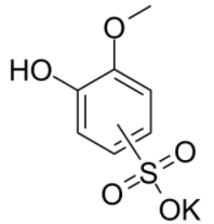 愈创木酚磺酸钾 Sulfogaiacol CAS 1321-14-8 结构式 Chemical Structure
