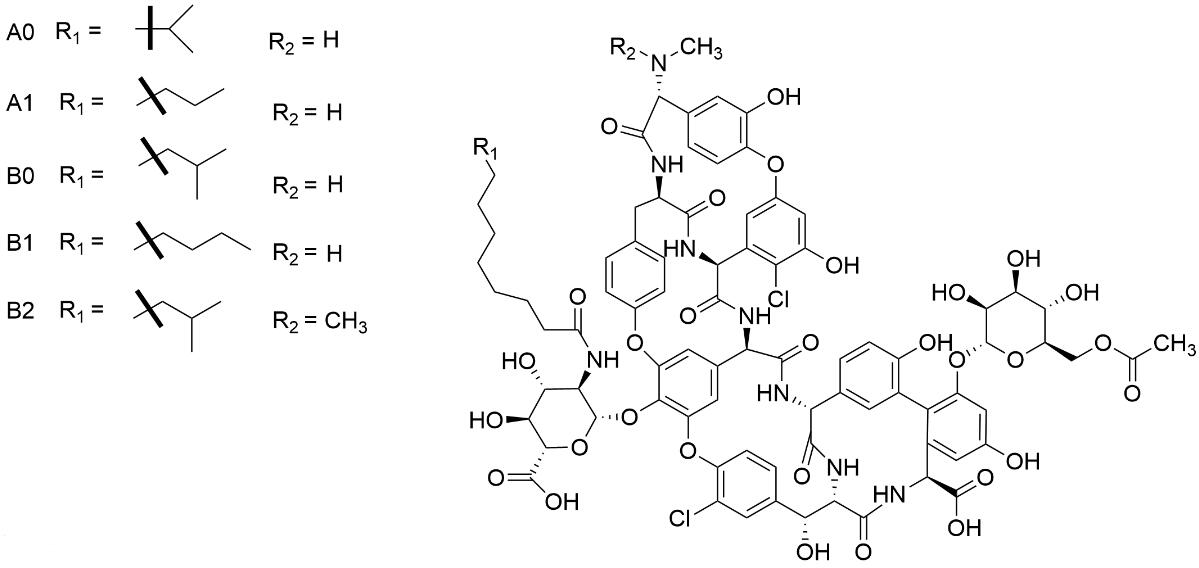 盐酸达巴万星母核A40926(混合物) Dalbavancin Nucleus A40926(Mixture) CAS 102961-72-8 结构式 Chemical Structure