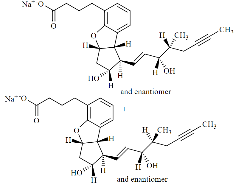 贝前列素钠(非对映体混合物) Beraprost Sodium (Mixture of Diastereomers) CAS 496807-11-5 结构式 Chemical Structure