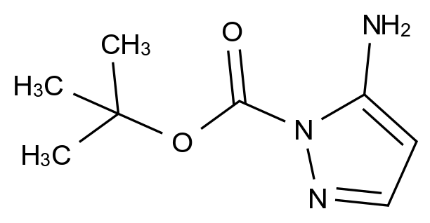 1-Boc-1H-吡唑-5-胺 结构式