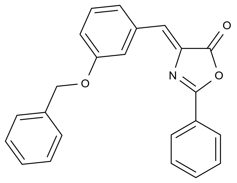  4-(3-(Benzyloxy)benzylidene)-2-phenyloxazol-5(4H)-one CAS 113697-04-4 结构式 Chemical Structure