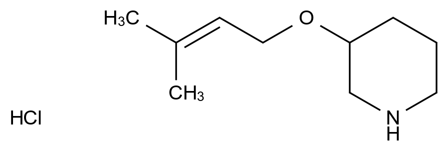  3-[(3-Methyl-2-butenyl)oxy]piperidinehydrochloride CAS 1185304-17-9 结构式 Chemical Structure