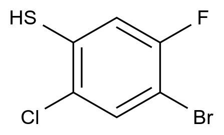  4-Bromo-2-chloro-5-fluorobenzenethiol CAS 1208077-01-3 结构式 Chemical Structure