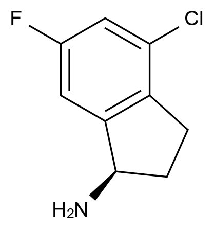  (R)-4-chloro-6-fluoro-2,3-dihydro-1H-inden-1-amine CAS 1213315-08-2 结构式 Chemical Structure
