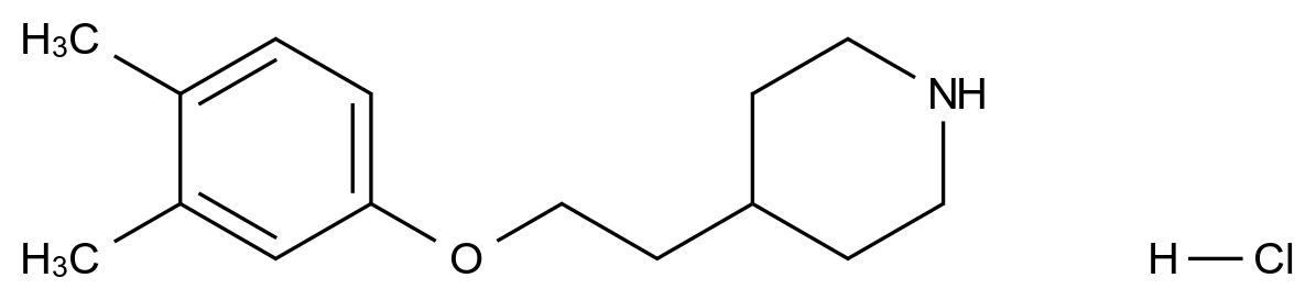  4-[2-(3,4-Dimethylphenoxy)ethyl]piperidinehydrochloride CAS 1220031-92-4 结构式 Chemical Structure