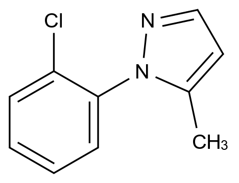 1-(2-氯苯基)-5-甲基-1H-吡唑 1-(2-Chlorophenyl)-5-methyl-1H-pyrazole CAS 1247358-96-8 结构式 Chemical Structure