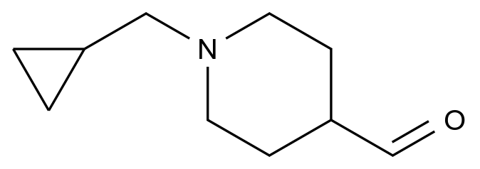  1-(Cyclopropylmethyl)piperidine-4-carbaldehyde CAS 1250887-24-1 结构式 Chemical Structure
