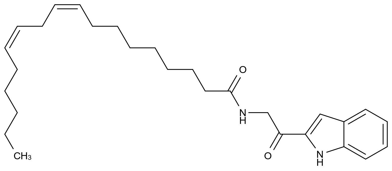  (9Z,12Z)-N-(2-(1H-Indol-2-yl)-2-oxoethyl)octadeca-9,12-dienamide CAS 1254277-89-8 结构式 Chemical Structure