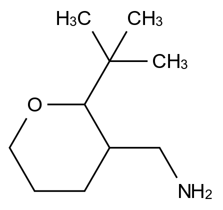  (2-(Tert-butyl)tetrahydro-2H-pyran-3-yl)methanamine CAS 1315365-89-9 结构式 Chemical Structure