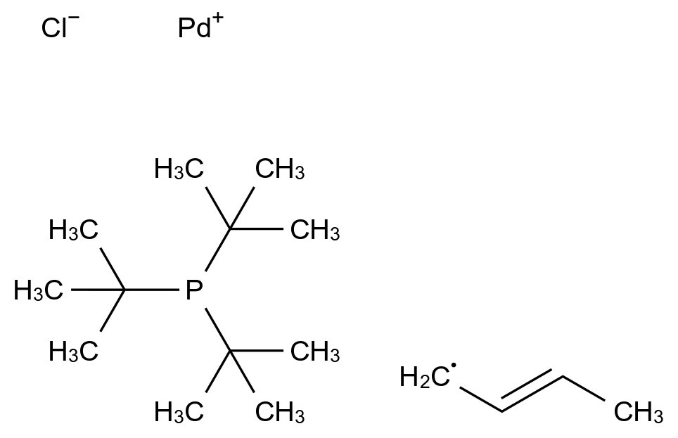  Chloro(crotyl)(tri-tert-butylphosphine)palladium(II) CAS 1334497-00-5 结构式 Chemical Structure