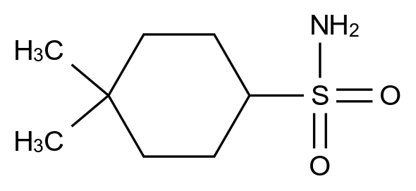  4,4-Dimethylcyclohexane-1-sulfonamide CAS 1341720-23-7 结构式 Chemical Structure