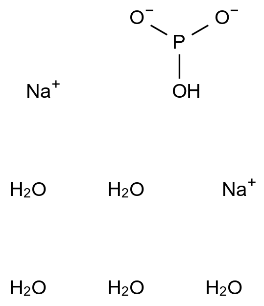 亚磷酸钠 五水合物 Sodium phosphite pentahydrate CAS 13517-23-2 结构式 Chemical Structure