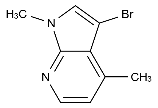  3-Bromo-1,4-dimethyl-1H-pyrrolo[2,3-b]pyridine CAS 1368142-71-5 结构式 Chemical Structure