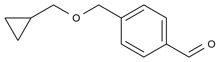  4-((Cyclopropylmethoxy)methyl)benzaldehyde CAS 1379110-73-2 结构式 Chemical Structure