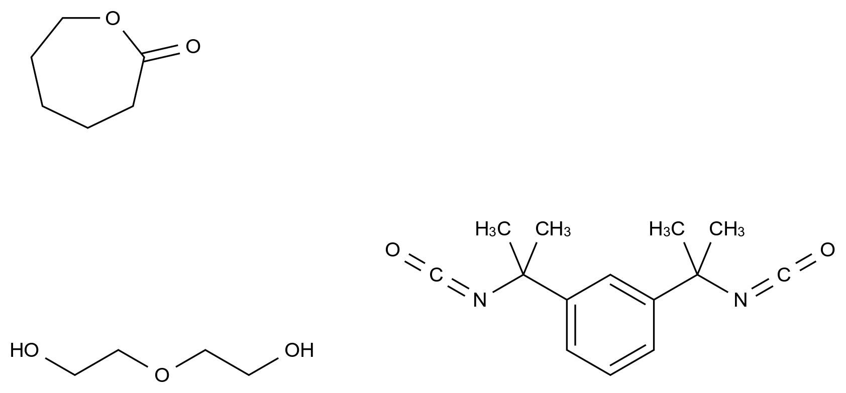  2-Oxepanone, polymer with 1,3-bis(1-isocyanato-1-methylethyl)benzene and 2,2'-oxybis[ethanol] CAS 138519-56-9 结构式 Chemical Structure