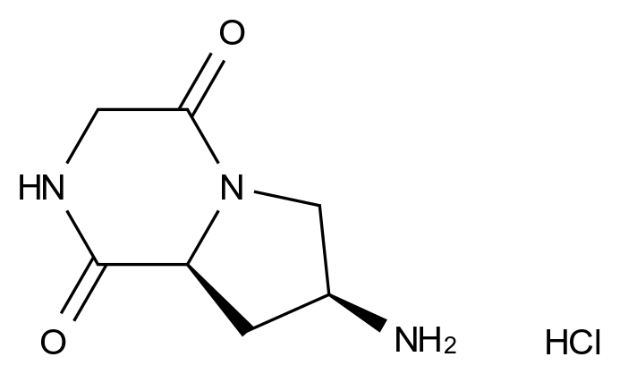  (7S,8aS)-7-aminohexahydropyrrolo[1,2-a]pyrazine-1,4-dione hydrochloride CAS 1609388-40-0 结构式 Chemical Structure