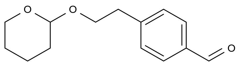  4-(2-((Tetrahydro-2H-pyran-2-yl)oxy)ethyl)benzaldehyde CAS 163164-46-3 结构式 Chemical Structure
