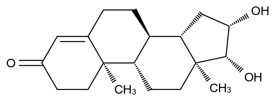  16beta-Hydroxytestosterone CAS 17528-90-4 结构式 Chemical Structure