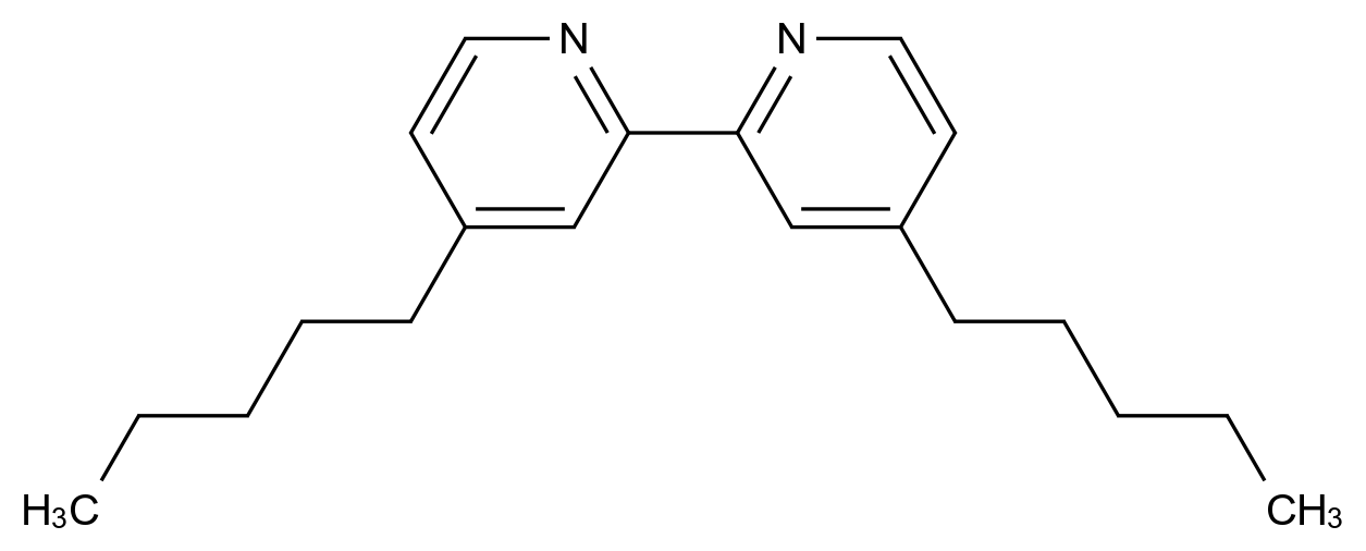  4,4'-Dipentyl-2,2'-bipyridine CAS 1762-37-4 结构式 Chemical Structure