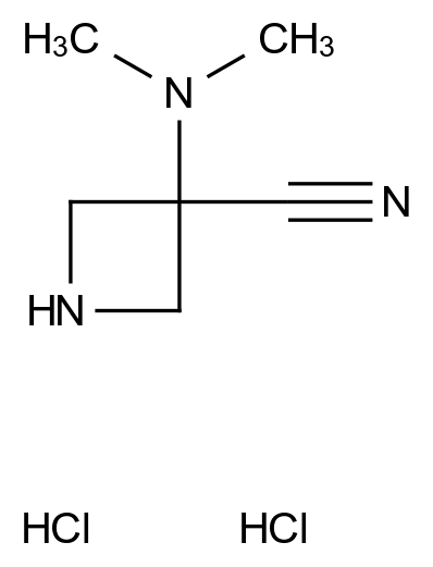  3-(Dimethylamino)azetidine-3-carbonitrile dihydrochloride CAS 1803604-82-1 结构式 Chemical Structure
