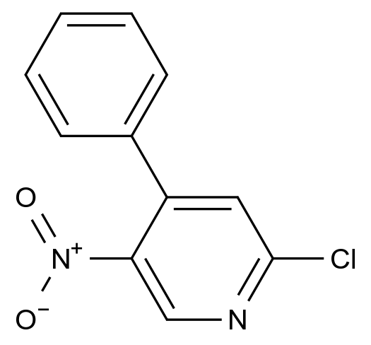  2-Chloro-5-nitro-4-phenylpyridine CAS 1805645-34-4 结构式 Chemical Structure