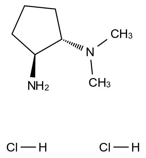  (1S,2S)-N1,N1-Dimethylcyclopentane-1,2-diamine dihydrochloride CAS 1807882-44-5 结构式 Chemical Structure