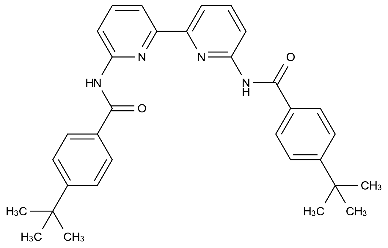  N,N'-([2,2'-Bipyridine]-6,6'-diyl)bis(4-(tert-butyl)benzamide) CAS 192193-79-6 结构式 Chemical Structure