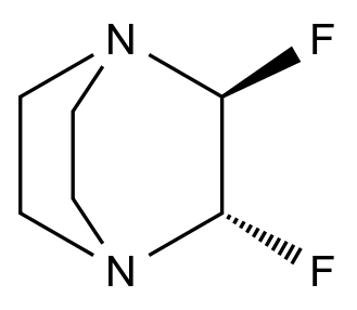 反式-2,3-二氟-1,4-二氮杂双环[2.2.2]辛烷值 trans-2,3-Difluoro-1,4-Diazabicyclo[2.2.2] Octane CAS 196963-48-1 结构式 Chemical Structure