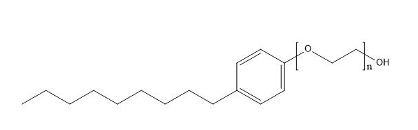 壬基酚聚氧乙烯醚 4-Nonylphenol polyethoxylate CAS 26027-38-3 结构式 Chemical Structure