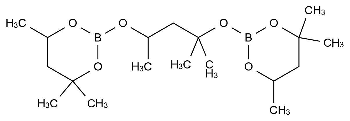 1,3,2-Dioxaborinane,2,2'-[(1,1,3-trimethyl-1,3-propanediyl)bis(oxy)]bis[4,4,6-trimethyl-标准品结构式