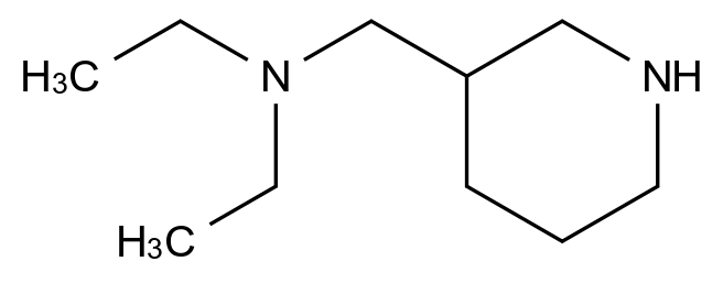 N-ethyl-N-(piperidin-3-ylmethyl)ethanamine 结构式