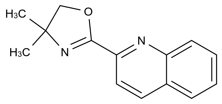 2-(4,4-Dimethyl-4,5-dihydro-2-oxazolyl)quinoline标准品结构式