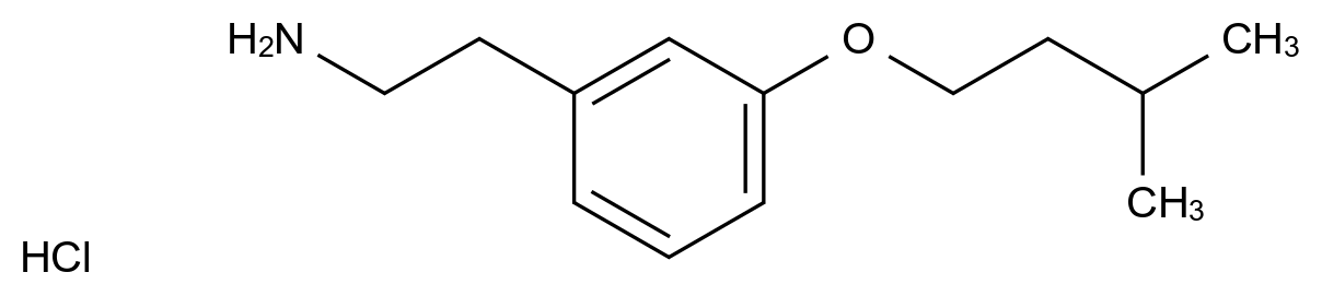  2-[3-(3-Methylbutoxy)phenyl]ethanamine CAS 1178489-28-5 结构式 Chemical Structure