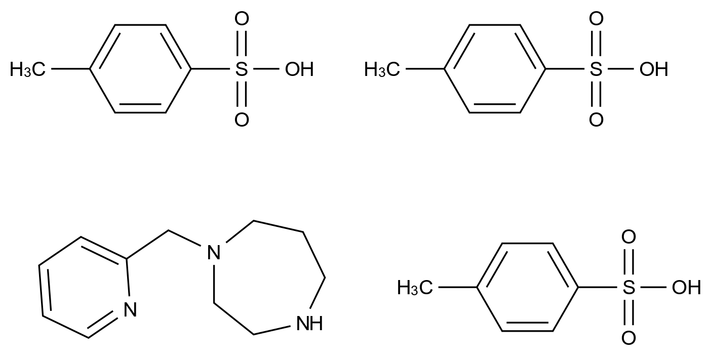  1-(Pyridin-2-ylmethyl)-1,4-diazepane tris(4-methylbenzenesulfonate) CAS 1184987-92-5 结构式 Chemical Structure
