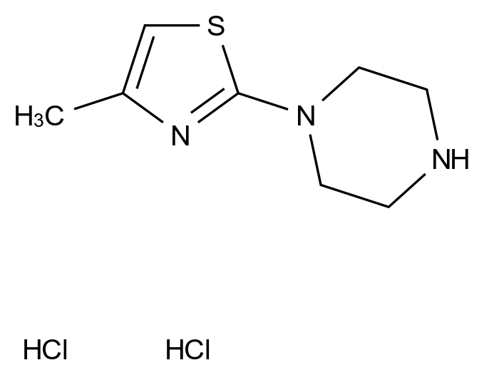  1-(4-Methyl-thiazol-2-yl)-piperazinedihydrochloride CAS 1185294-76-1 结构式 Chemical Structure
