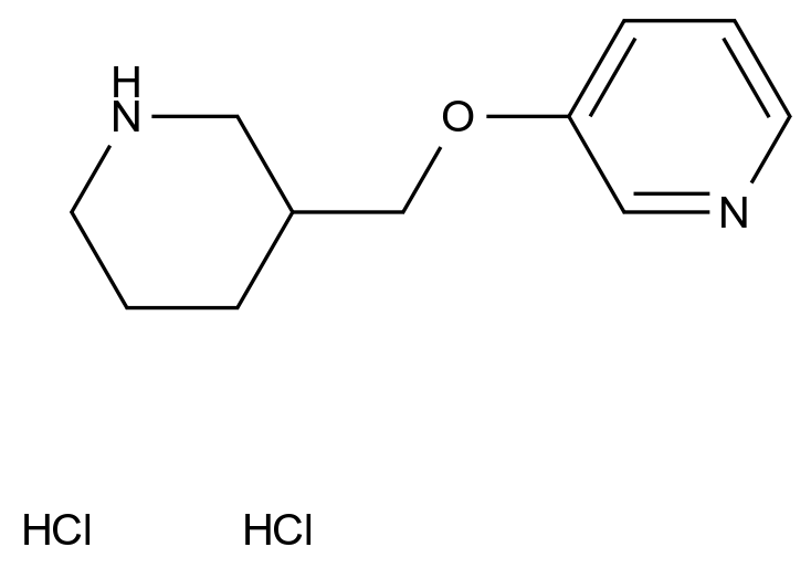  3-[(3-Pyridinyloxy)methyl]piperidinedihydrochloride CAS 1185297-98-6 结构式 Chemical Structure