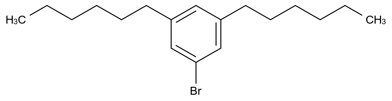  1-Bromo-3,5-dihexylbenzene CAS 1238156-36-9 结构式 Chemical Structure