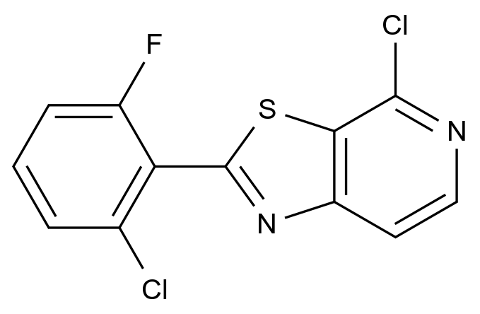  4-Chloro-2-(2-chloro-6-fluorophenyl)-thiazolo[5,4-c]pyridine CAS 1242249-93-9 结构式 Chemical Structure