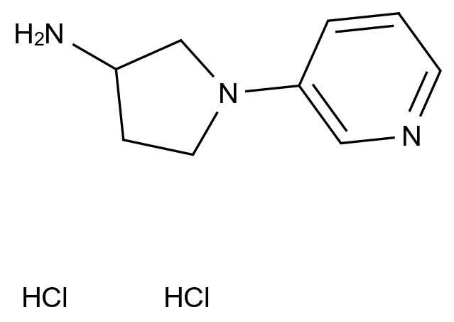 1-(pyridin-3-yl)pyrrolidin-3-amine dihydrochloride 1-(pyridin-3-yl)pyrrolidin-3-amine dihydrochloride CAS 1258641-38-1 结构式 Chemical Structure