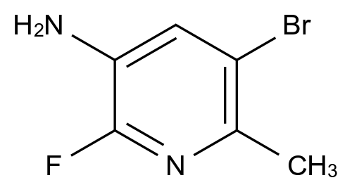  5-Bromo-2-fluoro-6-methylpyridin-3-amine CAS 1269293-09-5 结构式 Chemical Structure