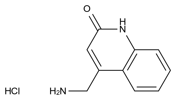 4-(aminomethyl)-1,2-dihydroquinolin-2-one hydrochloride 4-(aminomethyl)-1,2-dihydroquinolin-2-one hydrochloride CAS 132973-42-3 结构式 Chemical Structure
