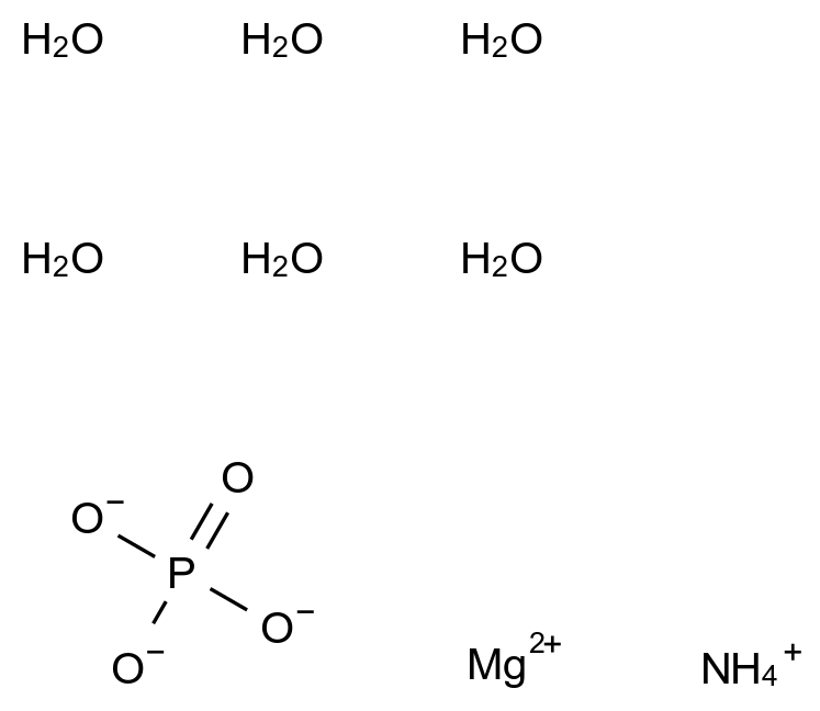 Ammonium magnesium phosphate hexahydrate CAS 13478-16-5 chemical structure
