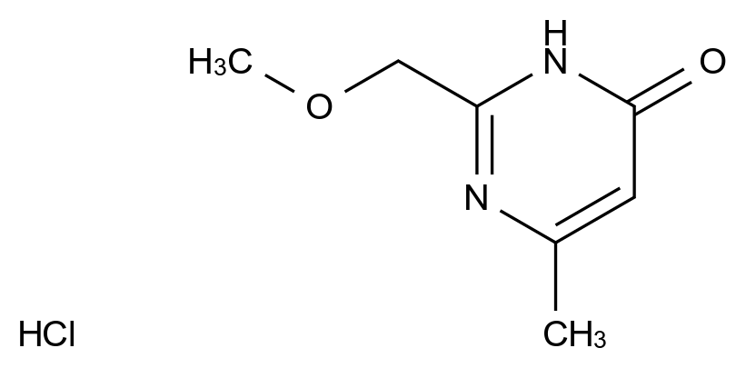  2-(Methoxymethyl)-6-methylpyrimidin-4(3H)-one hydrochloride CAS 1354952-67-2 结构式 Chemical Structure
