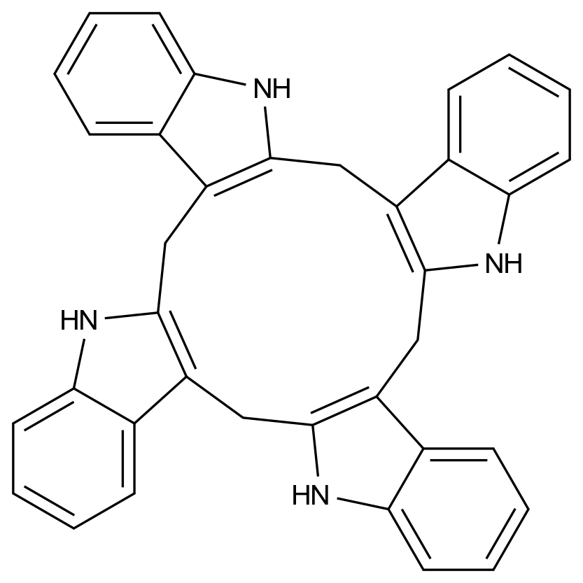  5,6,11,12,17,18,23,24-Octahydrocyclododeca[1,2-b:4,5-b':7,8-b'':10,11-b''']tetraindole CAS 139377-96-1 结构式 Chemical Structure