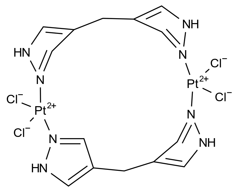  Platinum,tetrachlorobis[μ-[4,4'-methylenebis[1H-pyrazole]-N2:N2']]di- CAS 140657-78-9 结构式 Chemical Structure