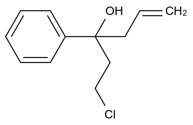  1-Chloro-3-phenylhex-5-en-3-ol CAS 143427-44-5 结构式 Chemical Structure