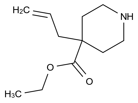  Ethyl 4-allyl-4-piperidinecarboxylate CAS 146935-75-3 结构式 Chemical Structure