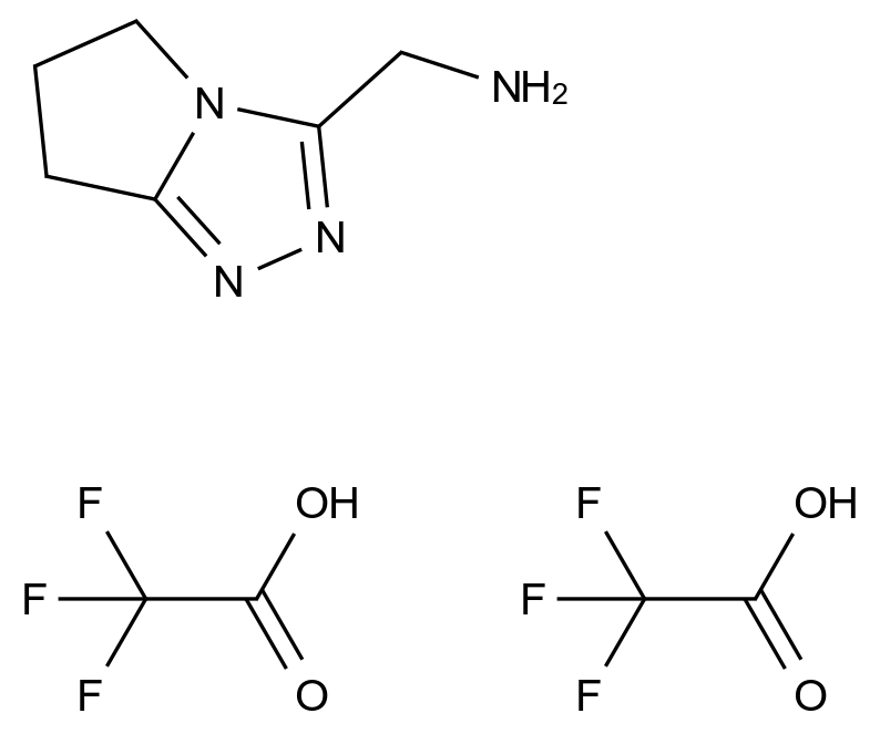  (6,7-Dihydro-5H-pyrrolo[2,1-c][1,2,4]triazol-3-yl)methanamine bis(2,2,2-trifluoroacetate) CAS 1609396-66-8 结构式 Chemical Structure