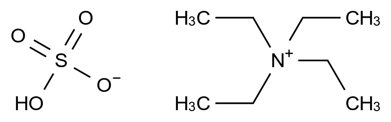 四乙基硫酸氢铵 Tetraethylammonium bisulfate CAS 16873-13-5 结构式 Chemical Structure